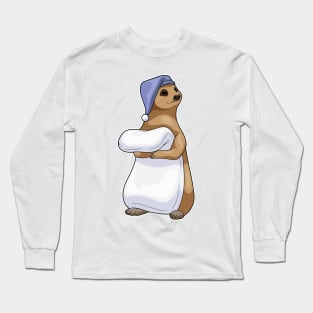 Meerkat Sleeping Nightcap Long Sleeve T-Shirt